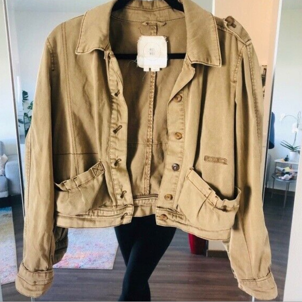 Hei Hei boho tan cargo jacket
